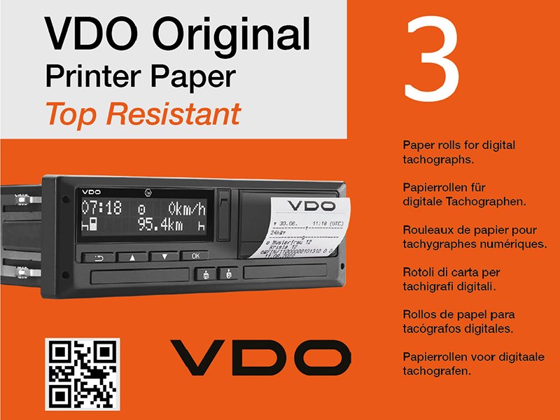 Original VDO printer paper – clean and durable